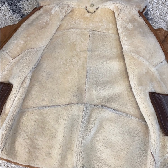 Warm suede/shearling coat size 6 - Picture 10 of 11